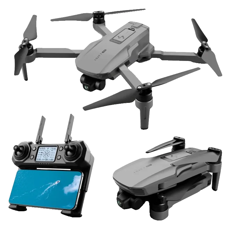 Folding GPS camera drone
